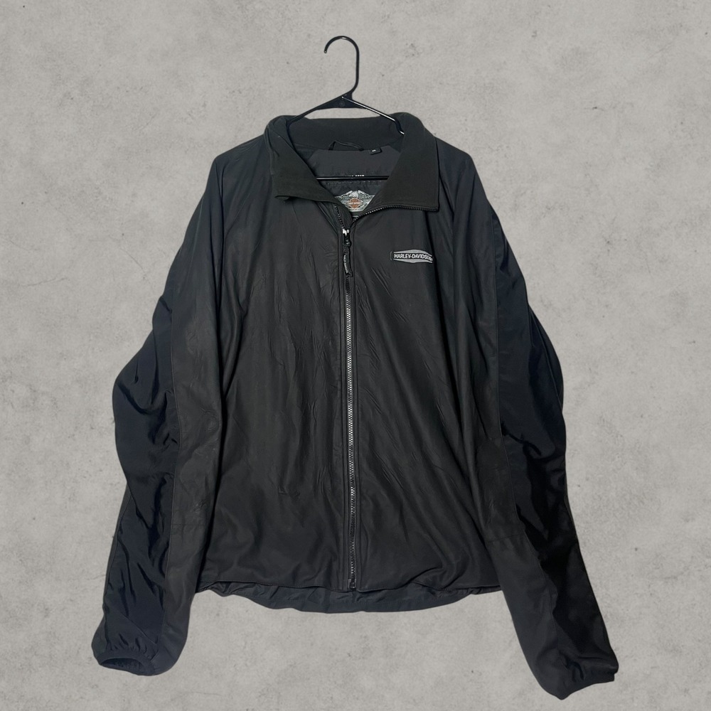 Harley-Davidson Mens Black Full Zip Riding Jacket Real Rider Gear Size XL